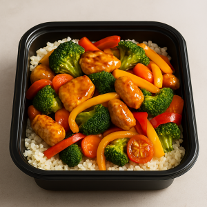 Wok de pollo con vegetales